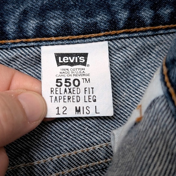 VTG Levi's 550 Red Tab Jeans Women's 12 MIS L Raw Hem Relaxed Tapered 90s USA - Picture 12 of 13